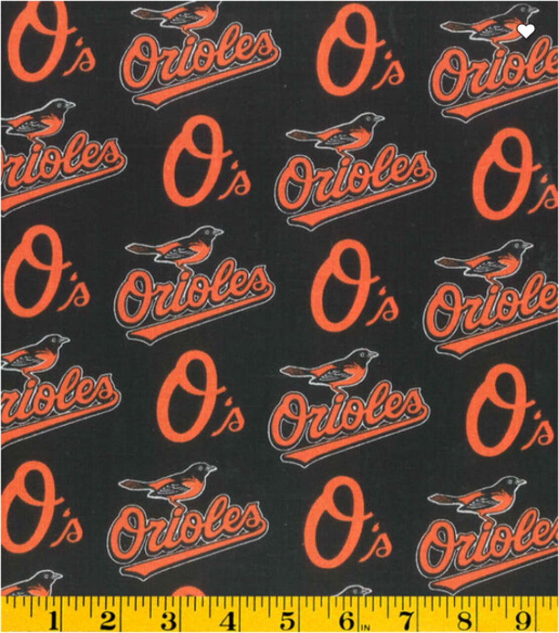 Licensed MLB Baltimore Orioles Cotton 6632-B Fabric by the Yard